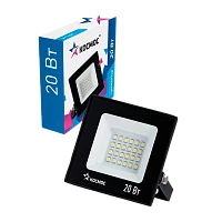 Прожектор светодиодный Космос Super-Slim 20W 230V IP65 6500К холодный черный (1/50)
