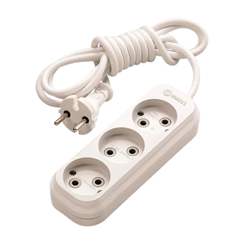 Удлинитель Makel 3р.Б/З 10.0м белый MGP128