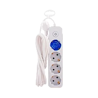 Удлинитель Старт S 4р.Б/З 10A 3.0м с выкл. IP20 белый (1/20)