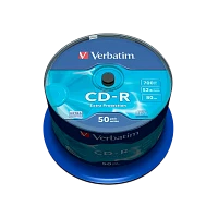 Диск CD-R Verbatim DL 700MB 52x 50шт. cake box (50/200)
