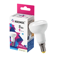 Лампа светодиодная Космос R50 E14 8W 3000К 230V рефлектор (1/10/80)