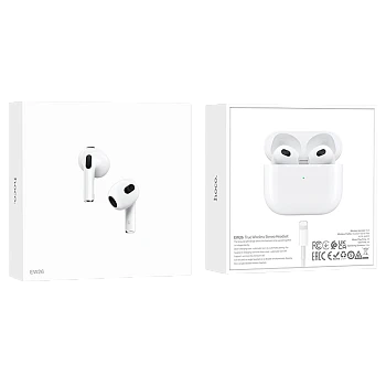 Наушники вставные HOCO EW26 bluetooth 5.3 с микр. белый (1/20/200) 