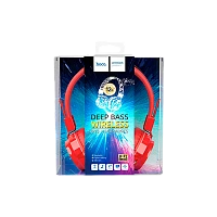 Наушники полноразмерные HOCO W25 bluetooth 5.0 с микр. microSD красный (1/10/30) 