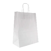 Пакет Aviora 35см x 26см бумага 80г/м2 первичное сырье с кручеными ручками белый