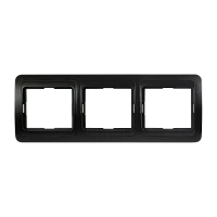 Рамка Smartbuy 3-местная горизонтальная черная "Марс"