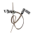 Кабель HOCO S22 USB (m)-Lightning/2xType-C 1.2м 3.0A ткань черный (1/16/160)