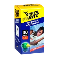 Жидкость от комаров SuperBAT 30 ночей без запаха 30мл (1/24)