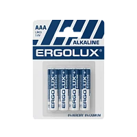 Батарейка Ergolux LR03 AAA BL4 ПРОМО Alkaline 1.5V (4/40/960)