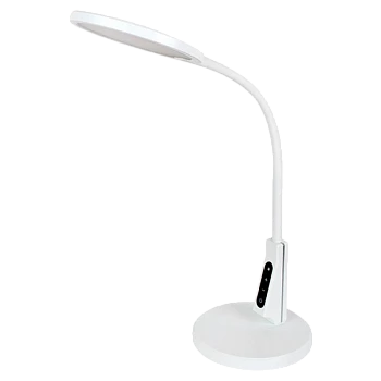 Светильник настольный Camelion KD-836 7W 230V LED на основании рег.ярк./цвета USB белый (1/6)