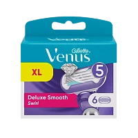 Сменные кассеты Gillette "VENUS Swirl" 5 лезвий 6шт. (цена за 1 шт) (6/60)
