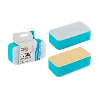 Губка для ванной Рыжий кот "2 в 1" 140х70х40мм (1/32)