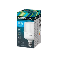Лампа светодиодная Ergolux HW E27 40W 4500К 50-270W цилиндр (1/5/20)