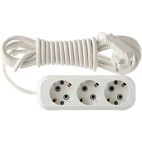 Удлинитель Makel 3р.С/З 10.0м белый МGP138