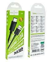 Кабель HOCO X88 USB (m)-Type-C (m) 2м 3.0A ПВХ черный (1/420)