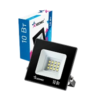 Прожектор светодиодный Космос Super-Slim 10W 230V IP65 6500К холодный черный (1/50)