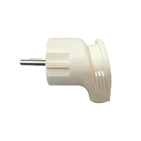 Вилка электрическая Прогресс С/З угловая белый (1/30/300)