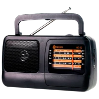 Радиоприемник DEESPI RE-22/409 пластик AM/FM/SW1-2/TV черный (1/40) 