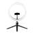 Светильник кольцевой Camelion KD-849 10W 5V на основании держатель черный (1/20)