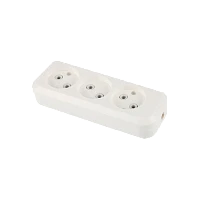 Колодка Toker 3R 3гн б/з белый (1/100)