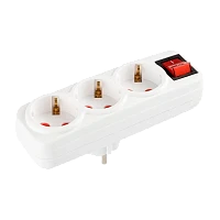 Разветвитель Vikey ТС.3-3з 3р.С/З 16A белый