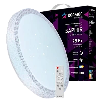 Светильник настенно-потолочный Космос SAPHIR Premium 75W 230V LED накладной пульт ДУ белый (1/5)