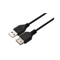 Кабель GoPower удлинитель USB2.0 (m)-USB (f) 1.5м ПВХ черный в пакете (1/200)