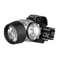 Фонарь налобный Ultraflash LED5351 1.3W 7LED от батареек черный (1/5/100)