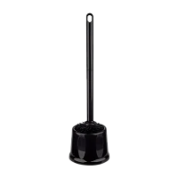 Ершик для унитаза Рыжий кот SILIX 40.5см x 11.3см с подставкой черный (1/20)