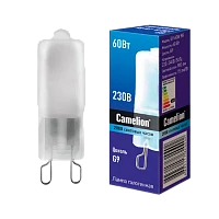 Лампа галогенная Camelion G9 60W 2800К 220-240V капсула матовая (1/100/1000)