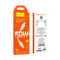 Кабель HOCO X96 Type-C (m)-Type-C (m) 1м 3.0A 60W силикон белый (1/31/310)