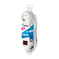 Удлинитель Космос 3р.С/З 16A 3.0м с выкл. ПВС 3x1мм² IP20 белый (1/20)