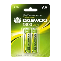 Аккумулятор бытовой Daewoo HR6 AA BL2 NI-MH 1800mAh (2/20/100)