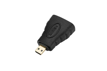 Переходник GoPower HDMI (f)-microHDMI (m) ver.1.4 черный Premium Zip-Lock c подвесом (1/500)