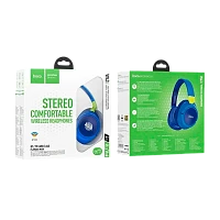 Наушники полноразмерные HOCO W43 bluetooth 5.2 с микр. синий (1/32)