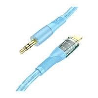 Кабель AUX HOCO UPA25 Jack 3.5mm (m)-Lightning (m) 1м нейлон синий (1/31/310) 