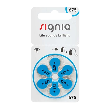 Батарейка Siemens Signia ZA675 BL6 Zinc Air 1.45V (6/60/300)