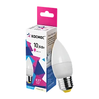 Лампа светодиодная Космос CN E27 6.5W 3000К 220V свеча матовая (1/10/80)
