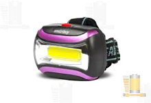 Фонарь налобный Smartbuy SBF-HL021 3W COB от аккумулятора IPX3 2 режима черный (1/96)
