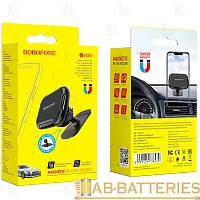 Держатель автомобильный Borofone BH36 липучка магнит черный (1/154)