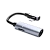 Переходник AUX HOCO LS18 Jack 3.5mm (f)-Lightning (m)/Lightning (f) силикон угловой серый (1/20/160)