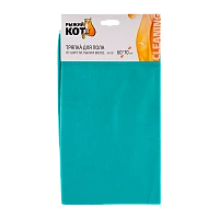 Тряпка для пола Рыжий кот M-03F 60х70см микрофибра бирюзовый (1/25/100)