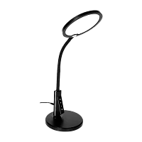 Светильник настольный Camelion KD-836 7W 230V LED на основании сенс. 5 режимов USB черный (1/6)