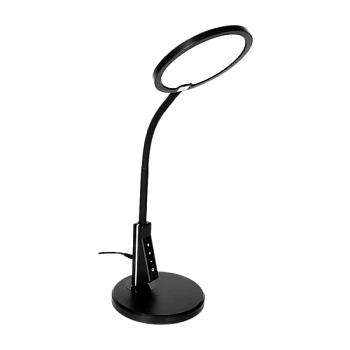 Светильник настольный Camelion KD-836 7W 230V LED на основании сенс. 5 режимов USB черный (1/6)