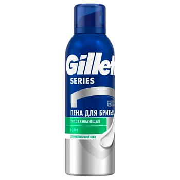 Пена для бритья Gillette Series SOOTHING 200мл для чувствительной кожи с алоэ (1/6)