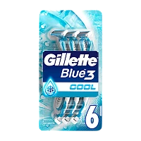 Бритва одноразовая Gillette "BLUE3 Cool" 3 лезвия ENG 6шт. (1/12)