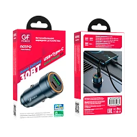 Автомобильное З/У GFPower A01PQ 1USB+1Type-C 30W PD,QC серый (1/12/120)
