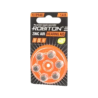 Батарейка Robiton ZA13 BL6 Zinc Air 1.45V (6/60/1800)