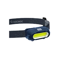 Фонарь налобный Космос 514Lit 3WCOBLED от аккум IP54 3 режима темно-серый (1/20/120)