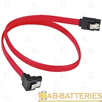 Кабель Smartbuy KC-150 SATA (m)-SATA (m) 0.5м ткань угловой красный (1/80)
