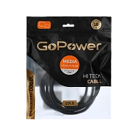Кабель GoPower Ultra High Speed HDMI (m)-HDMI (m) 2м нейлон ver.2.1 8K 60Hz серый Premium Zip-Lock c